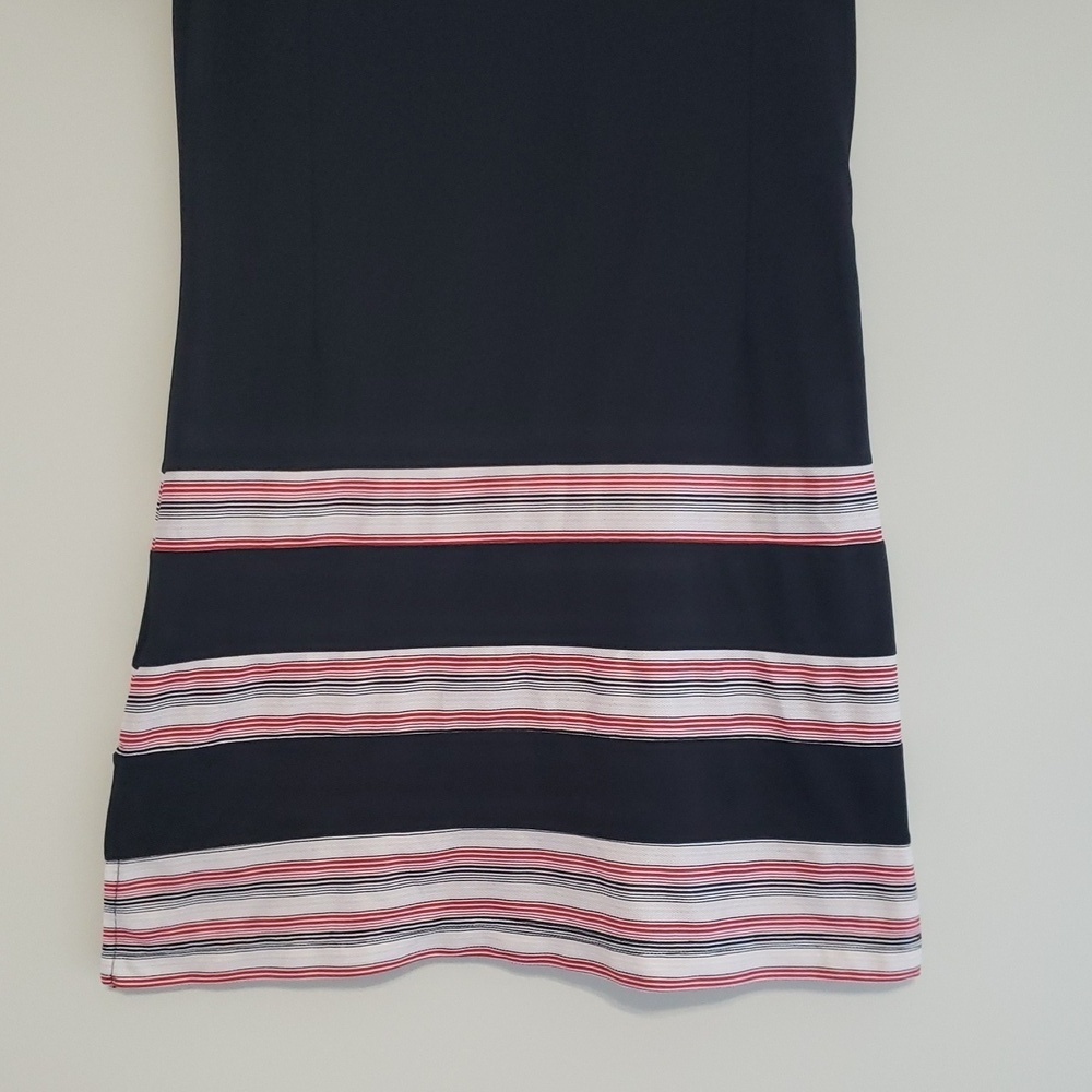 Cracked Wheat Tennis Dress Small Stripe Pocket Short Sleeve Athletic Golf Preppy - Picture 7 of 15